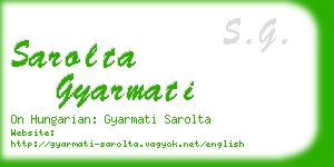 sarolta gyarmati business card